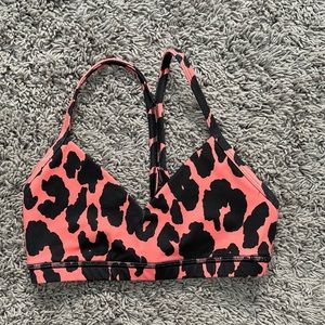 Fleo Reinette Coral Leopard Sports Bra